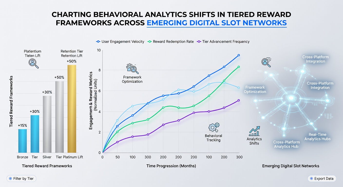 Network visualization of reward tier migrations and behavioral cluster analysis in emerging slot platforms