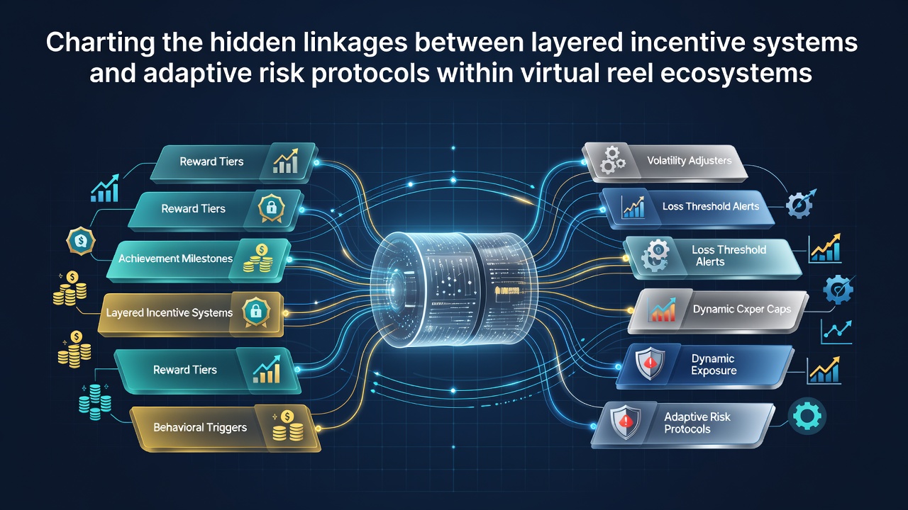 Virtual reel interfaces displaying layered bonus tiers alongside real-time risk monitoring dashboards in digital slot platforms