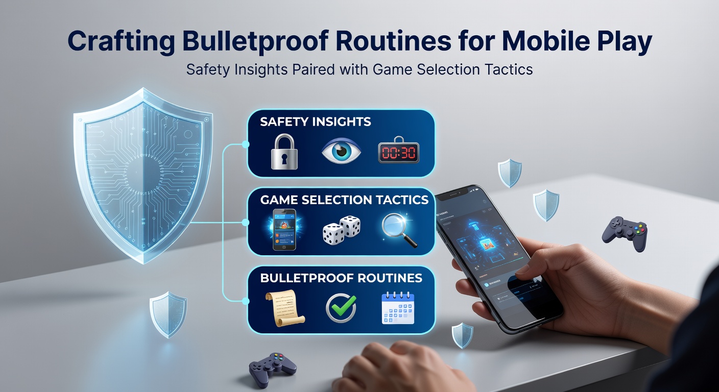 Mobile device showing secure gaming app interface with safety indicators