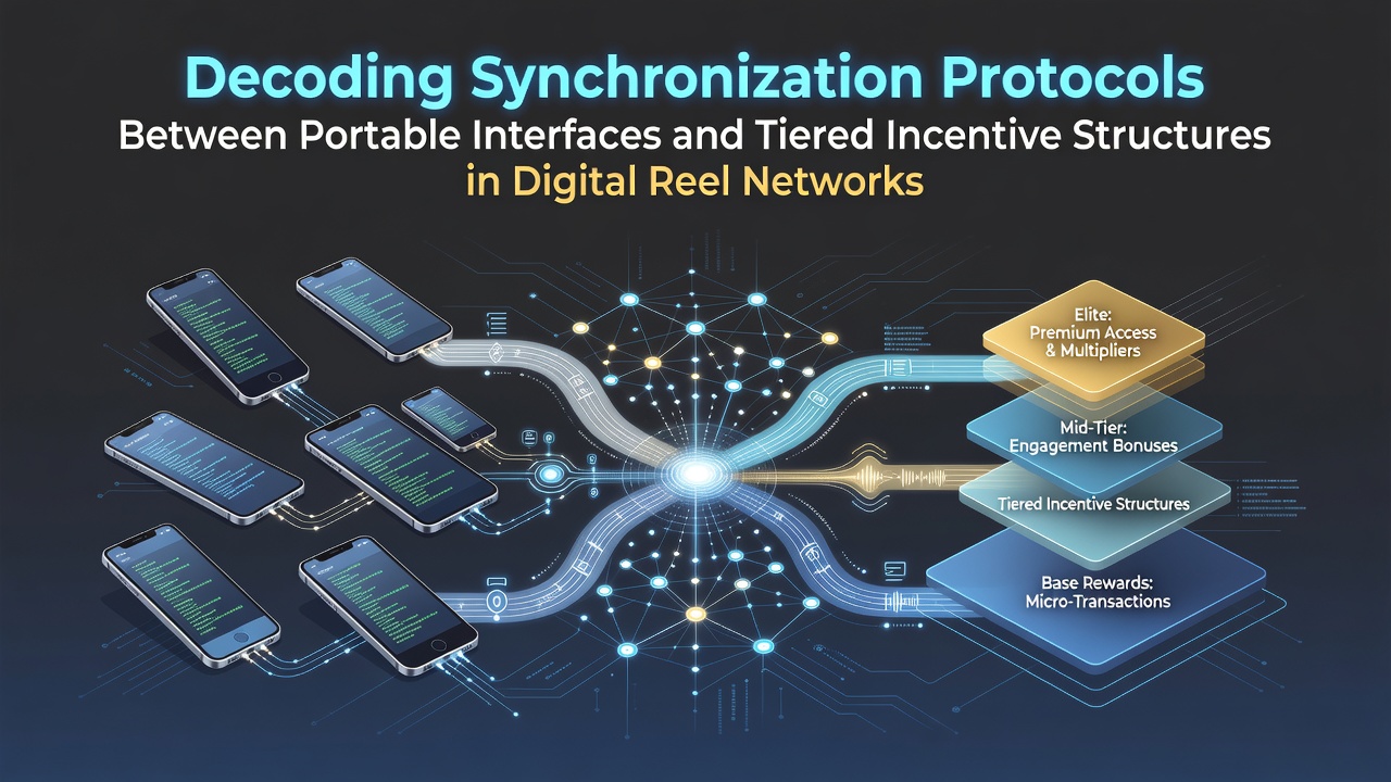 Mobile device displaying synchronized digital reel interface with tiered reward indicators