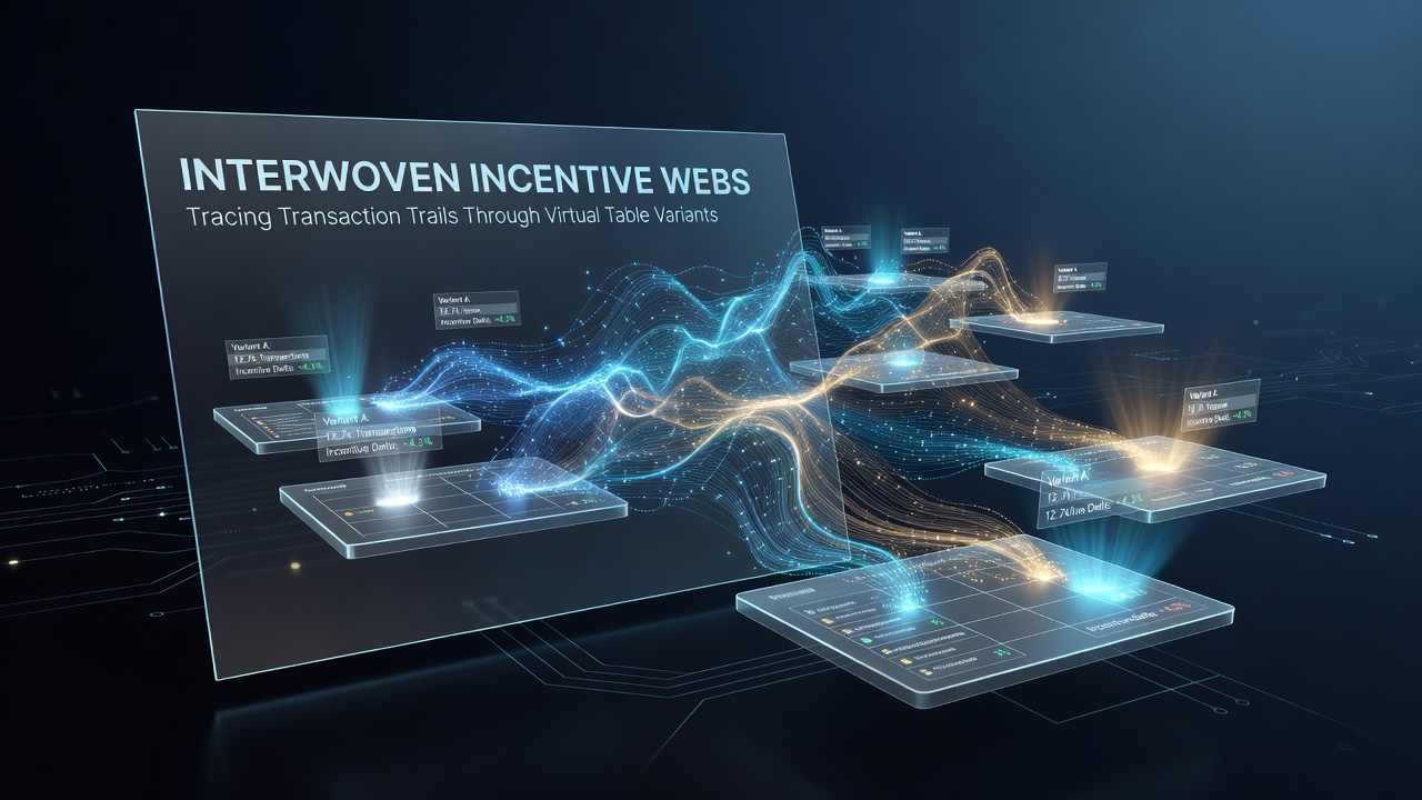 Analytics dashboard displaying transaction flows between virtual table game categories and linked incentive accounts