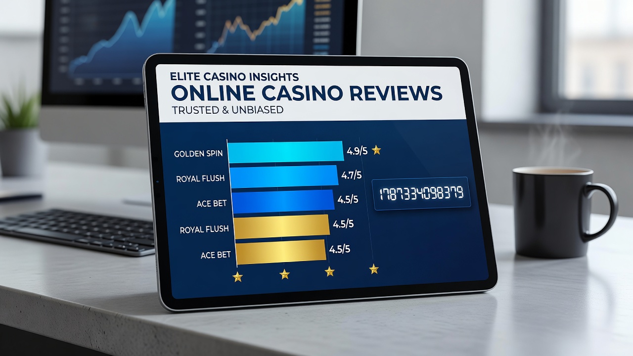 Detailed breakdown of casino review metrics including payout data and security certifications displayed on analyst screens