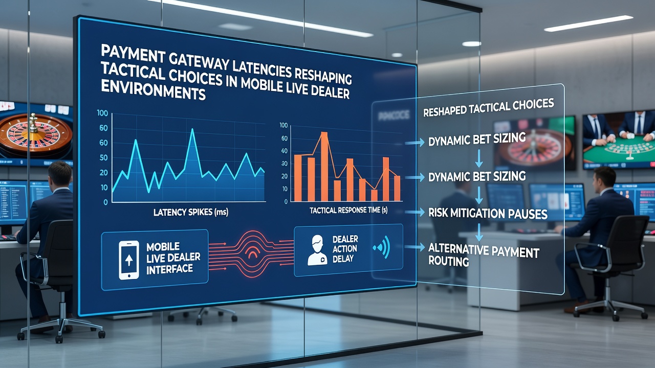 Analytics dashboard displaying payment gateway latency metrics alongside live dealer table performance indicators