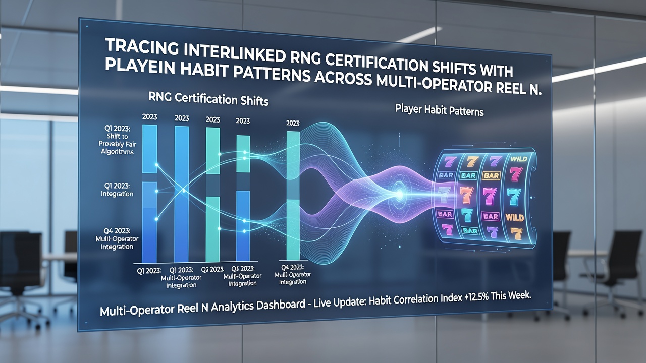 Analytics dashboard displaying player habit clusters overlaid on certification timeline for multi-operator reel systems
